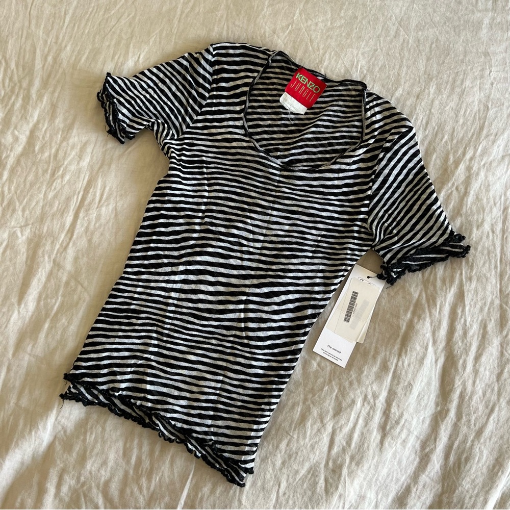 Vintage Kenzo Sheer Double Layer Illusion Tshirt Top